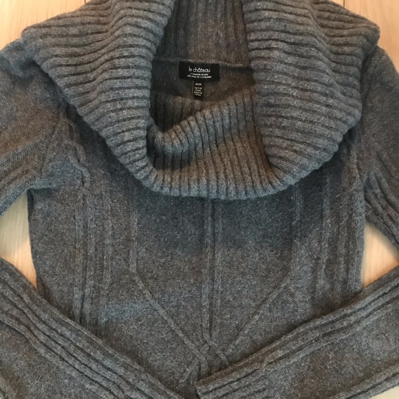 Le Chateau | Grey Cashmere-Blend Wool Sweater - Picture 3 of 6